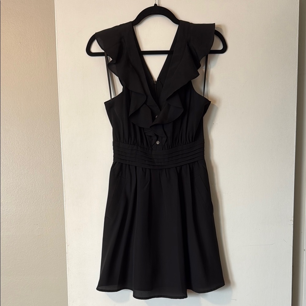 BCBGeneration black ruffle strap mini dress